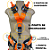 Kit Cinto Paraquedista 7 Argolas + Talabarte Y elastico + Talabarte Posicionamento Em Corda CA 39134 - Imagem 2