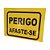 Placa Sinalização Perigo Afaste-se - Cavalete - Imagem 1