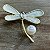 Broche de Libélula com pérola - 4 cm - Imagem 1