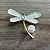 Broche de Libélula com pérola - 4 cm - Imagem 2