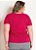 T-shirt Pink Plus Size Com Estampa De Frase - Imagem 2