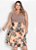 Vestido Midi Floral E Listra Com Alças Plus Size - Imagem 1