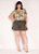 Short Verde Militar Com Pregas Plus Size - Imagem 5