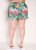 Short Floral Verde Com Babados Plus Size - Imagem 4