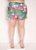 Short Floral Verde Com Babados Plus Size - Imagem 3