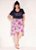 Saia Midi Floral Rosa Transpassada Plus Size - Imagem 5