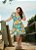 Vestido Curto Folhagem Transpassado Plus Size - Imagem 5