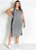 Vestido Midi Mescla E Marinho Plus Size - Imagem 3