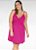 Vestido Curto Pink Transpassado Plus Size - Imagem 1