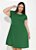 Vestido Soltinho Verde Com Forro Plus Size - Imagem 1