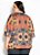 Kimono Animal Print Laranja Com Pontas Plus Size - Imagem 2