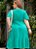 Vestido Verde Em Poliviscose Plus Size - Imagem 2