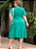 Vestido Verde Em Poliviscose Plus Size - Imagem 4