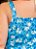 Macacão Floral Azul Em Jersey Acetinado Plus Size - Imagem 4