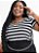 Blusa Listrada Em Malha Plus Size - Imagem 1