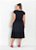 Vestido Midi Preto Com Franzidos Plus Size - Imagem 2