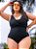 Maiô Preto Em Poliflex	Plus Size - Imagem 1