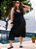 Saída De Praia Preta Em Poliflex Plus Size - Imagem 1