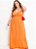Vestido Laranja Em Malha Plus Size - Imagem 1