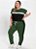 Conjunto Verde Militar Em Malha Plus Size - Imagem 1