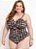 Body Pied Poule Colorido Em Malha Fria Plus Size - Imagem 1