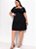 Vestido Preto Em Malha Mangas Bufantes Plus Size - Imagem 3