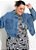 Vestido Abstrato Preto Com Gola Plus Size - Imagem 5