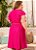 Vestido Curto Pink Em Malha Crepe Plus Size - Imagem 2