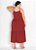 Vestido Vermelho Com Transpasse Plus Size - Imagem 2