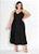 Vestido Preto Com Transpasse Plus Size - Imagem 1