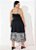 Vestido Preto E Zebra Com Alças Largas Plus Size - Imagem 2