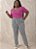 Calça Pied De Coq Com Bolsos Plus Size - Imagem 3