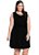 Vestido Curto Sem Mangas Preto Plus Size - Imagem 1