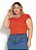 Blusa Laranja Com Babados Plus Size - Imagem 1