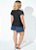 Blusa Poá Preta Com Decote Assimétrico Plus Size - Imagem 6
