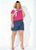 Blusa Pink Com Decote Assimétrico Plus Size - Imagem 1