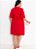 Vestido Vermelho Claro Em Malha Plus Size - Imagem 4