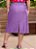 Saia Roxa Em Malha Crepe Plus Size - Imagem 2