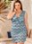 Vestido Floral Azulejo Azul Em Jersey Acetinado Plus - Imagem 5