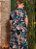 Vestido Zebra Azul Em Jersey Acetinado Plus Size - Imagem 2