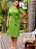 Vestido Verde Oliva Com Amarração Plus Size - Imagem 1