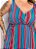 Vestido Listrado Colorido Em Malha Plus Size - Imagem 3