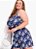 Conjunto Floral Marinho Em Malha Fria Plus Size - Imagem 1