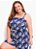 Conjunto Floral Marinho Em Malha Fria Plus Size - Imagem 4