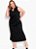 Vestido Preto Com Aplique De Flor Plus Size - Imagem 2