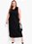 Vestido Preto Com Aplique De Flor Plus Size - Imagem 4