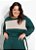 Blusa Verde E Cáqui Com Recorte Plus Size - Imagem 1