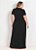 Vestido Longo Preto Com Transpasse Plus Size - Imagem 2