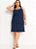 Vestido Azul Marinho Em Malha Plus Size - Imagem 3