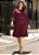 Vestido Bordô Com Franzido Plus Size - Imagem 2